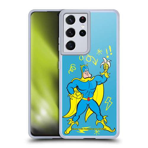 Beano Bananaman Graphics Blue Soft Gel Case for Samsung Galaxy S21 Ultra 5G & MagSafe