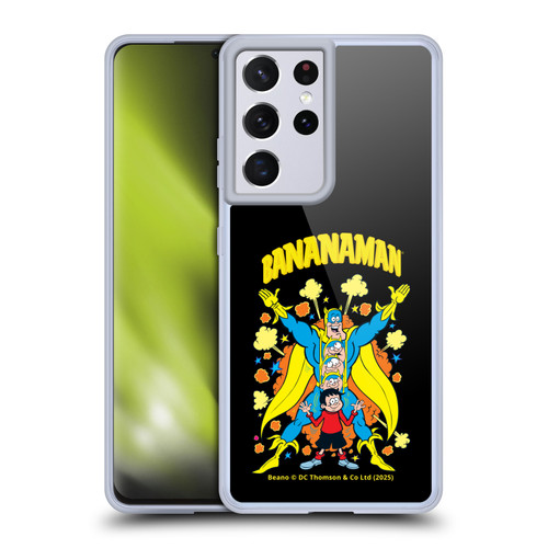 Beano Bananaman Graphics Characters Soft Gel Case for Samsung Galaxy S21 Ultra 5G & MagSafe