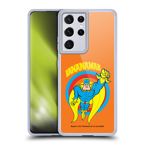 Beano Bananaman Graphics Fly Soft Gel Case for Samsung Galaxy S21 Ultra 5G & MagSafe
