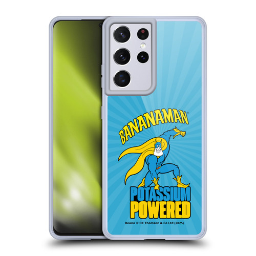 Beano Bananaman Graphics Potassium Powered Soft Gel Case for Samsung Galaxy S21 Ultra 5G & MagSafe
