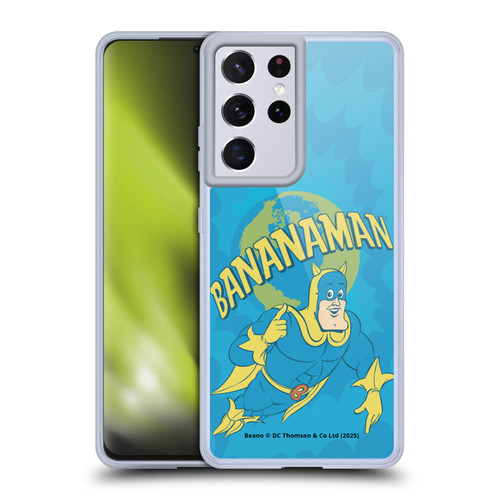 Beano Bananaman Graphics World Soft Gel Case for Samsung Galaxy S21 Ultra 5G & MagSafe