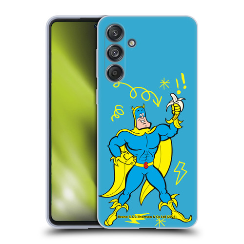Beano Bananaman Graphics Blue Soft Gel Case for Samsung Galaxy M55 5G