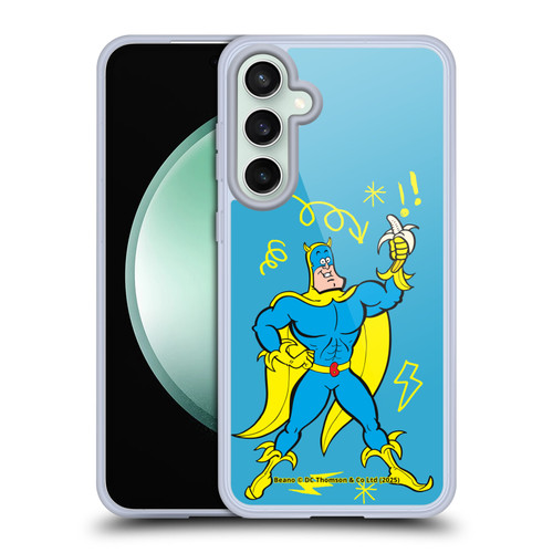 Beano Bananaman Graphics Blue Soft Gel Case for Samsung Galaxy S23 FE 5G & MagSafe