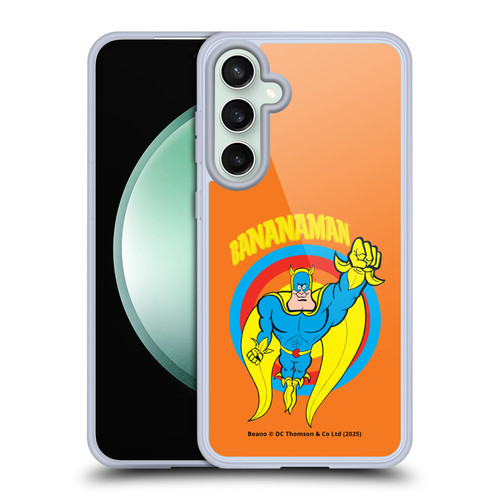 Beano Bananaman Graphics Fly Soft Gel Case for Samsung Galaxy S23 FE 5G & MagSafe