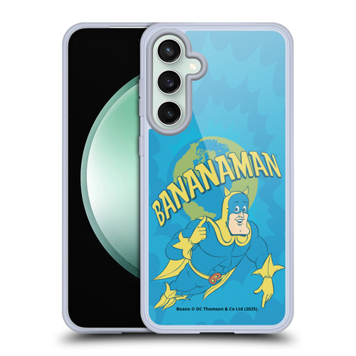Beano Bananaman Graphics World Soft Gel Case for Samsung Galaxy S23 FE 5G & MagSafe