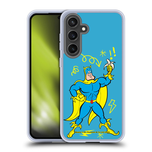 Beano Bananaman Graphics Blue Soft Gel Case for Samsung Galaxy S24 FE & MagSafe