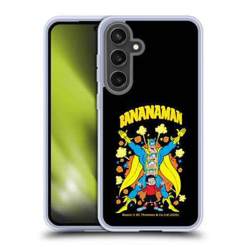 Beano Bananaman Graphics Characters Soft Gel Case for Samsung Galaxy S24 FE & MagSafe