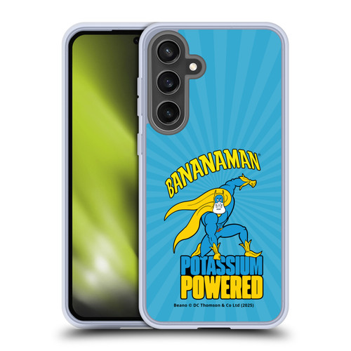 Beano Bananaman Graphics Potassium Powered Soft Gel Case for Samsung Galaxy S24 FE & MagSafe