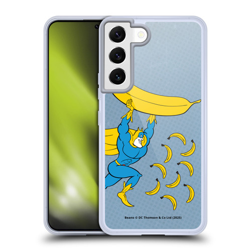 Beano Bananaman Graphics Banana Soft Gel Case for Samsung Galaxy S22 5G & MagSafe