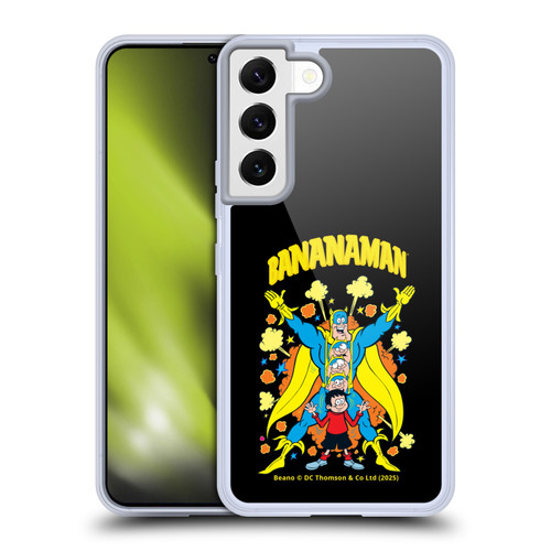 Beano Bananaman Graphics Characters Soft Gel Case for Samsung Galaxy S22 5G & MagSafe