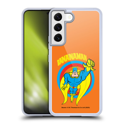 Beano Bananaman Graphics Fly Soft Gel Case for Samsung Galaxy S22 5G & MagSafe
