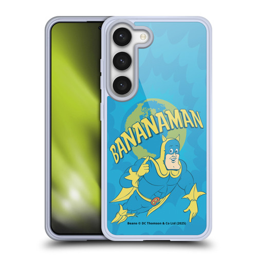 Beano Bananaman Graphics World Soft Gel Case for Samsung Galaxy S23 5G & MagSafe