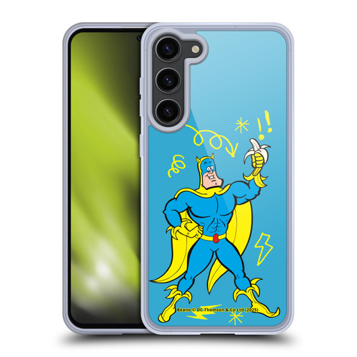 Beano Bananaman Graphics Blue Soft Gel Case for Samsung Galaxy S23+ 5G & MagSafe