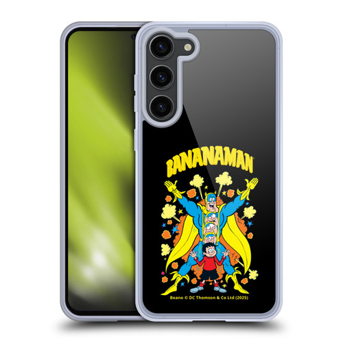 Beano Bananaman Graphics Characters Soft Gel Case for Samsung Galaxy S23+ 5G & MagSafe