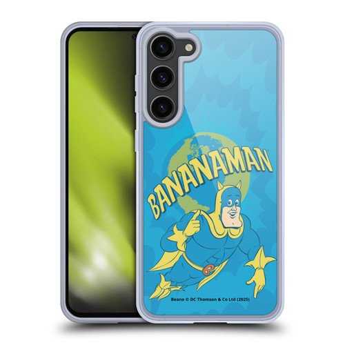 Beano Bananaman Graphics World Soft Gel Case for Samsung Galaxy S23+ 5G & MagSafe