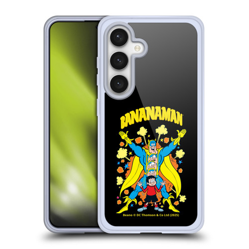 Beano Bananaman Graphics Characters Soft Gel Case for Samsung Galaxy S24 5G & MagSafe