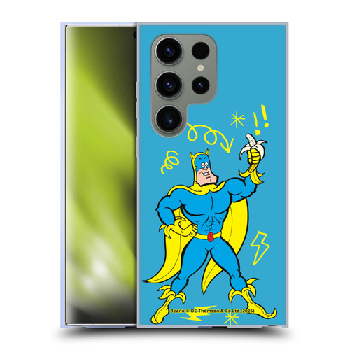 Beano Bananaman Graphics Blue Soft Gel Case for Samsung Galaxy S24 Ultra 5G & MagSafe