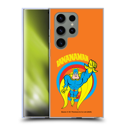 Beano Bananaman Graphics Fly Soft Gel Case for Samsung Galaxy S24 Ultra 5G & MagSafe