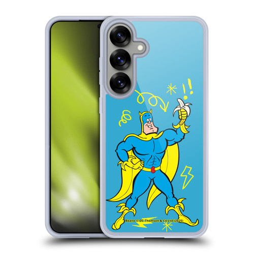 Beano Bananaman Graphics Blue Soft Gel Case for Samsung Galaxy S25+ & MagSafe