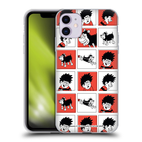 Beano Bananaman Patterns Dennis Soft Gel Case for Apple iPhone 11