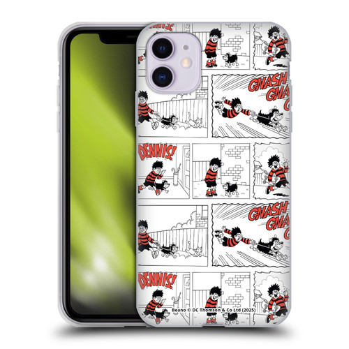 Beano Bananaman Patterns Dennis Gnasher Soft Gel Case for Apple iPhone 11