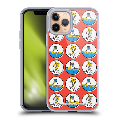 Beano Bananaman Patterns Red Circles Soft Gel Case for Apple iPhone 11 Pro & MagSafe