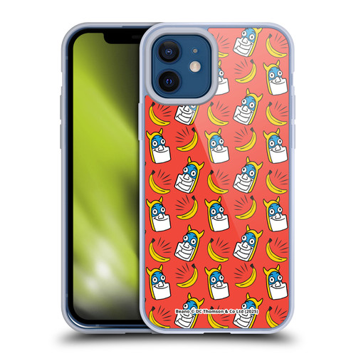 Beano Bananaman Patterns Head Soft Gel Case for Apple iPhone 12 / iPhone 12 Pro & MagSafe