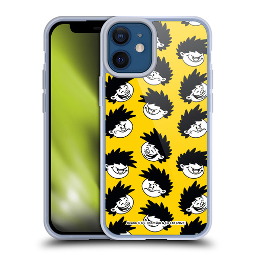 Beano Bananaman Patterns Dennis Head Soft Gel Case for Apple iPhone 12 Mini & MagSafe