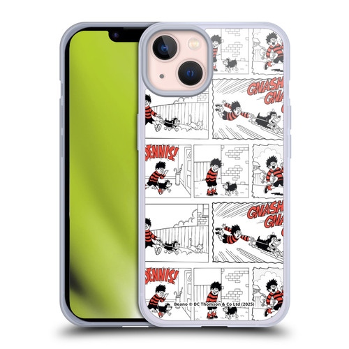 Beano Bananaman Patterns Dennis Gnasher Soft Gel Case for Apple iPhone 13