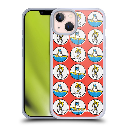 Beano Bananaman Patterns Red Circles Soft Gel Case for Apple iPhone 13
