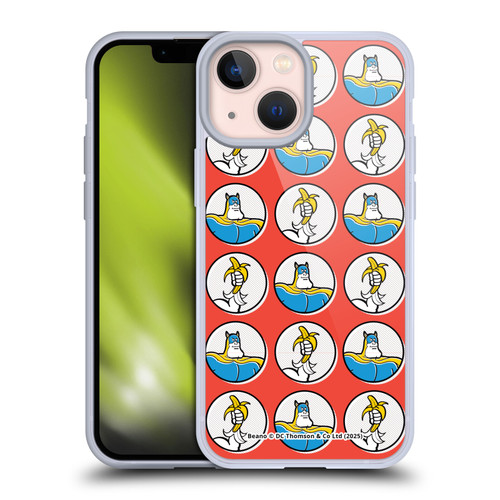 Beano Bananaman Patterns Red Circles Soft Gel Case for Apple iPhone 13 Mini & MagSafe