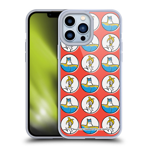Beano Bananaman Patterns Red Circles Soft Gel Case for Apple iPhone 13 Pro Max & MagSafe