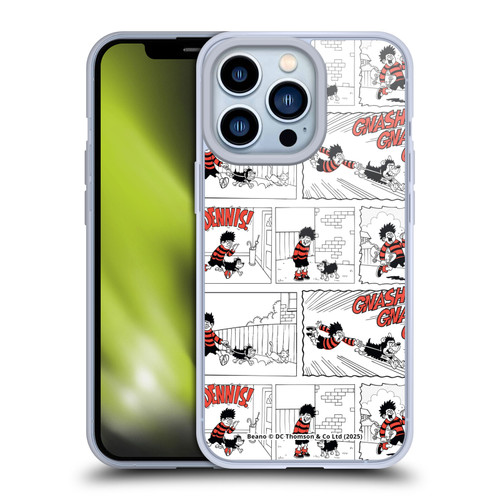 Beano Bananaman Patterns Dennis Gnasher Soft Gel Case for Apple iPhone 13 Pro & MagSafe