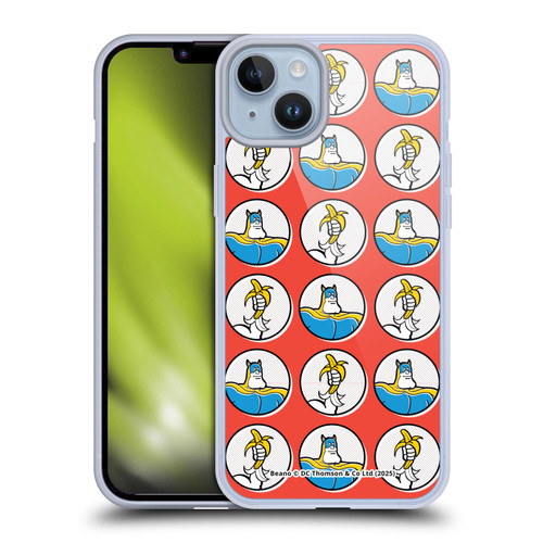 Beano Bananaman Patterns Red Circles Soft Gel Case for Apple iPhone 14 Plus & MagSafe