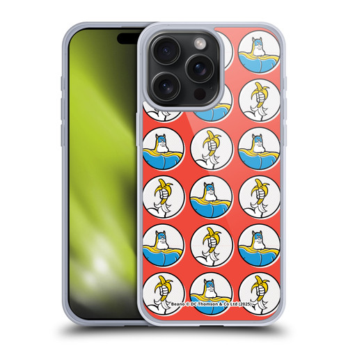 Beano Bananaman Patterns Red Circles Soft Gel Case for Apple iPhone 15 Pro Max & MagSafe