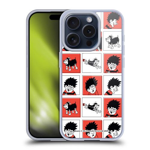 Beano Bananaman Patterns Dennis Soft Gel Case for Apple iPhone 15 Pro & MagSafe