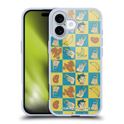 Beano Bananaman Patterns Classic Soft Gel Case for Apple iPhone 16 & MagSafe