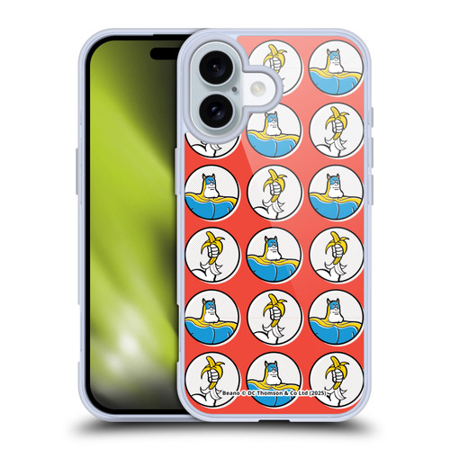 Beano Bananaman Patterns Red Circles Soft Gel Case for Apple iPhone 16 & MagSafe