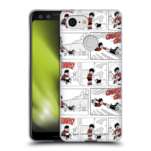 Beano Bananaman Patterns Dennis Gnasher Soft Gel Case for Google Pixel 3