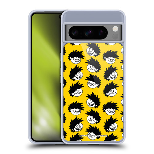 Beano Bananaman Patterns Dennis Head Soft Gel Case for Google Pixel 8 Pro
