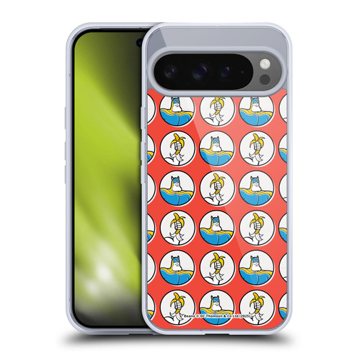 Beano Bananaman Patterns Red Circles Soft Gel Case for Google Pixel 9 Pro XL