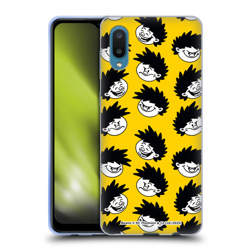 Beano Bananaman Patterns Dennis Head Soft Gel Case for Samsung Galaxy A02/M02 (2021)