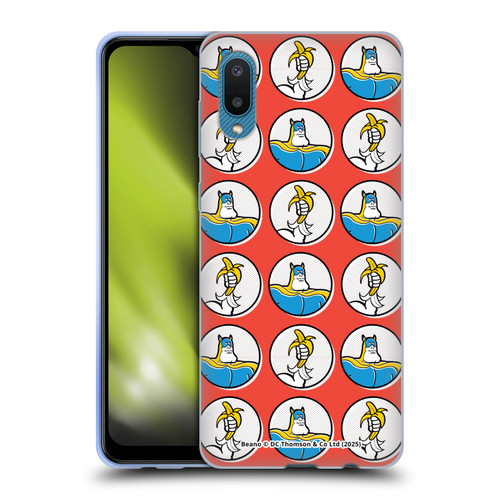 Beano Bananaman Patterns Red Circles Soft Gel Case for Samsung Galaxy A02/M02 (2021)