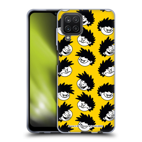 Beano Bananaman Patterns Dennis Head Soft Gel Case for Samsung Galaxy A12 (2020)