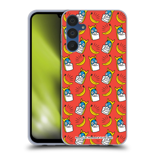 Beano Bananaman Patterns Head Soft Gel Case for Samsung Galaxy A15 & MagSafe