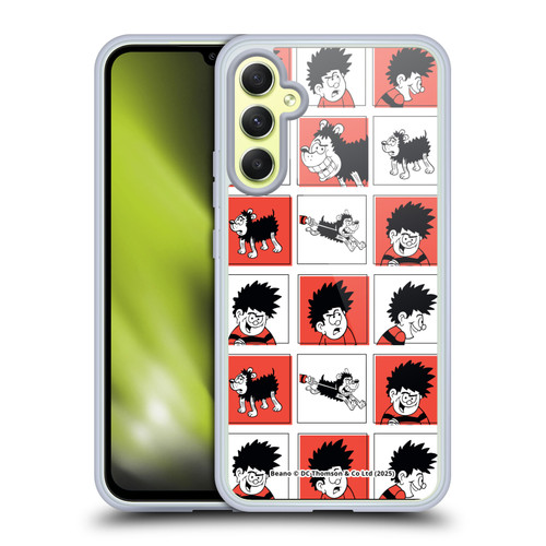 Beano Bananaman Patterns Dennis Soft Gel Case for Samsung Galaxy A34 5G