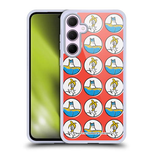 Beano Bananaman Patterns Red Circles Soft Gel Case for Samsung Galaxy A35 5G
