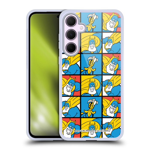 Beano Bananaman Patterns Squares Soft Gel Case for Samsung Galaxy A35 5G