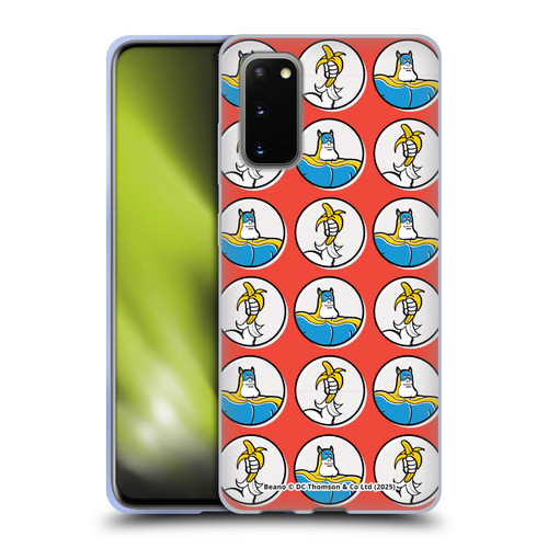 Beano Bananaman Patterns Red Circles Soft Gel Case for Samsung Galaxy S20 / S20 5G