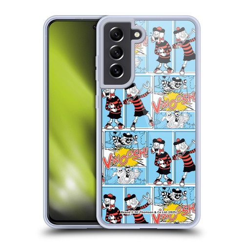 Beano Bananaman Patterns Minnie Soft Gel Case for Samsung Galaxy S21 FE 5G & MagSafe